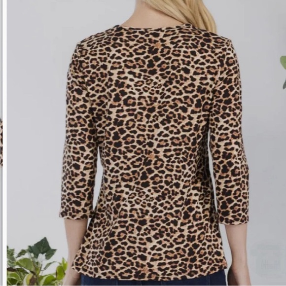 NWT St. John’s bay leopard print‎ pullover shirt - Picture 7 of 15